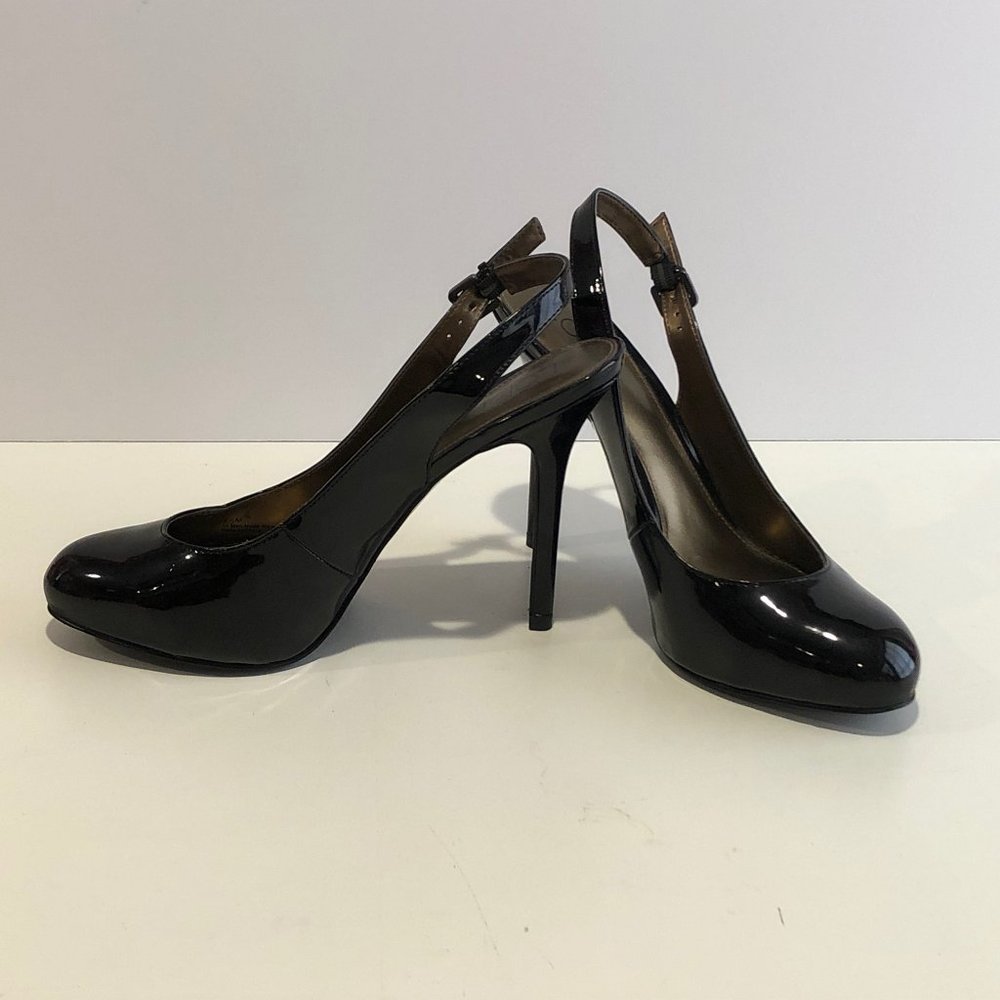 EUC Loft Platform Slingback Heels